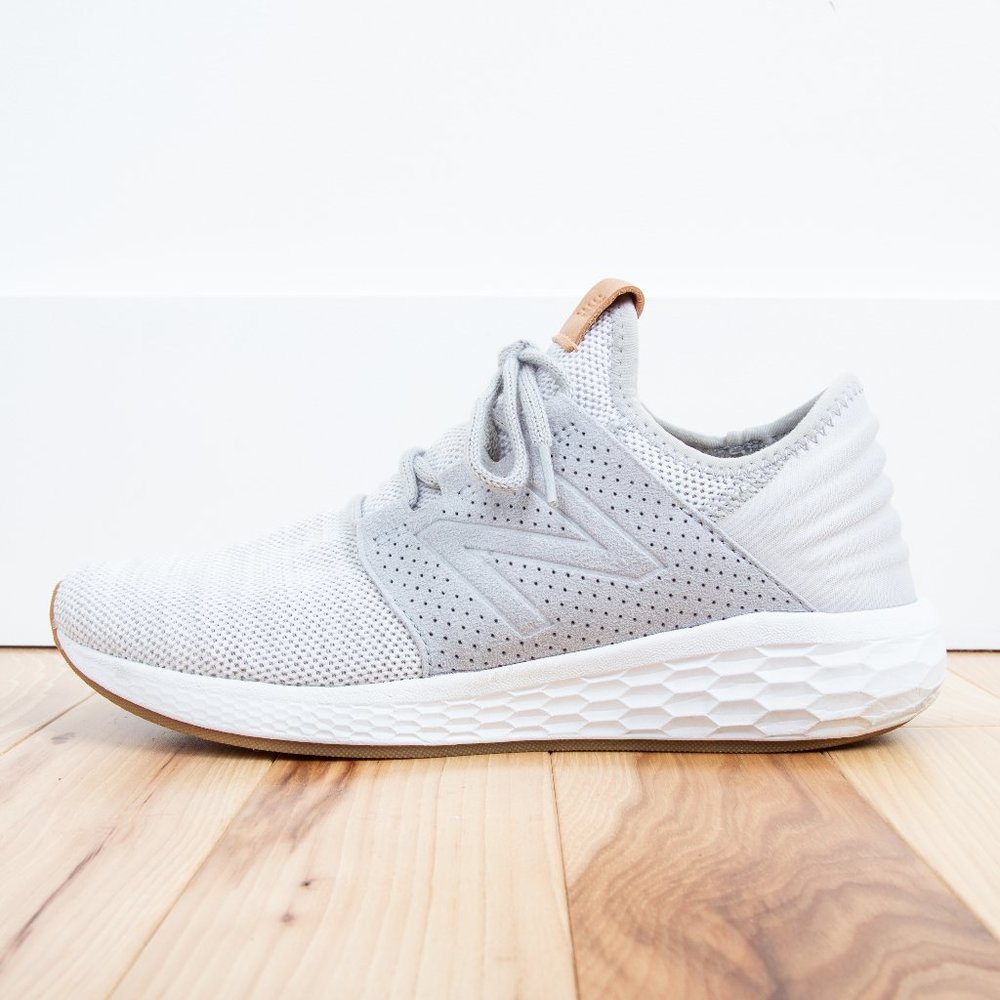New Balance Gray and White Sneakers